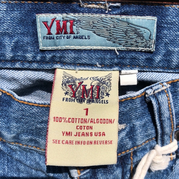 Buy 2 Get 1 Free: YMI Long Jean Shorts - Picture 2 of 3